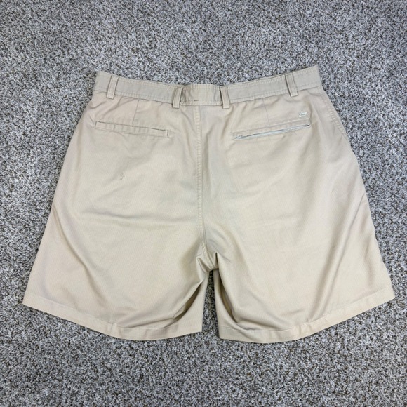 Bolle Golf Tech Mens Tan Khaki Herringbone Stretch Performance Shorts Size 36 - Picture 5 of 12